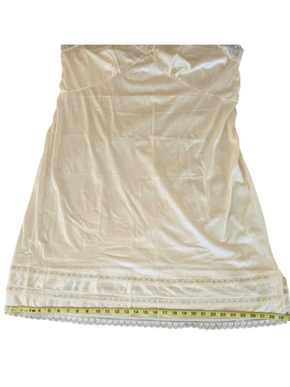 Vtg Coquette Antron Full Slip Ivory Lace Trim Nylon Size 46 USA-Made New - Picture 9 of 12